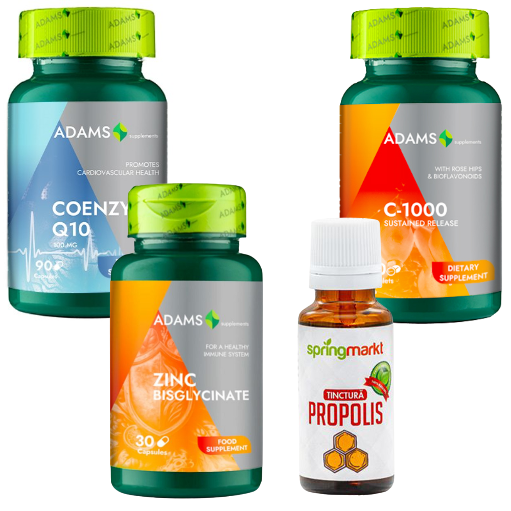 Pachet Tincuta propolis, Coenzima Q10, Zinc, Vit C [1]