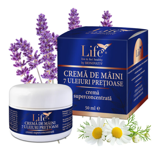 Cremă de mâini cu 7 uleiuri prețioase 50ml, Bionovativ [1]