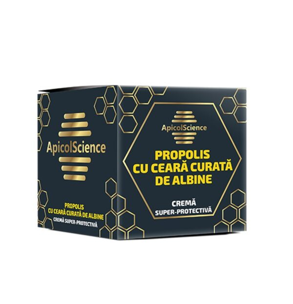 Cremă super-protectivă de propolis cu ceară curată de albine 75ml, ApicolScience [1]