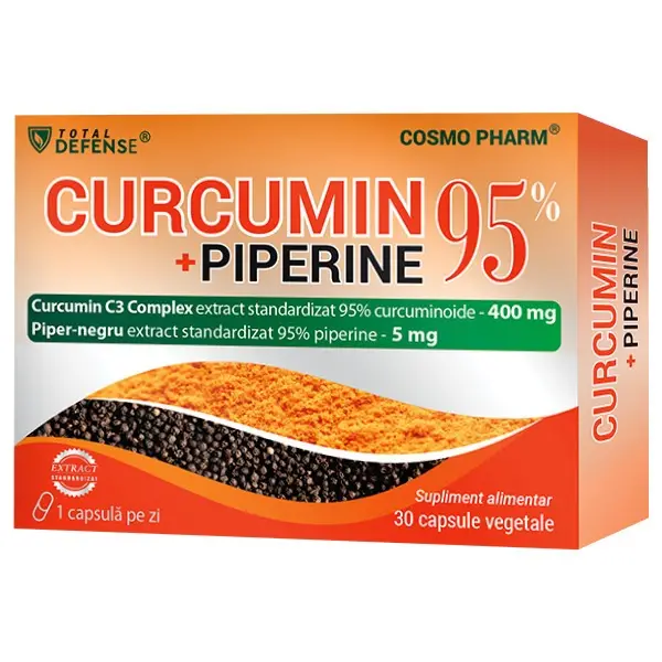 Curcumin + Piperine 95%. 30 capsule, Cosmopharm [1]