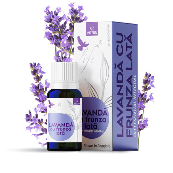 Lavanda cu frunza lata ulei esential integral 10ml uz intern, Bionovativ [1]