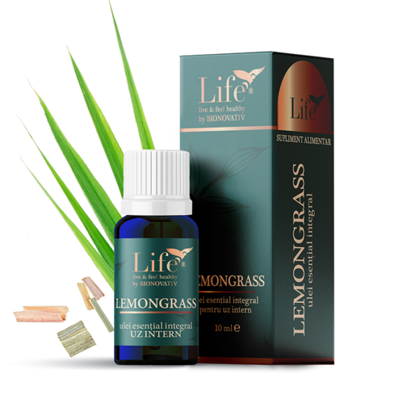 Lemongrass ulei esential integral 10ml uz intern, Bionovativ [1]