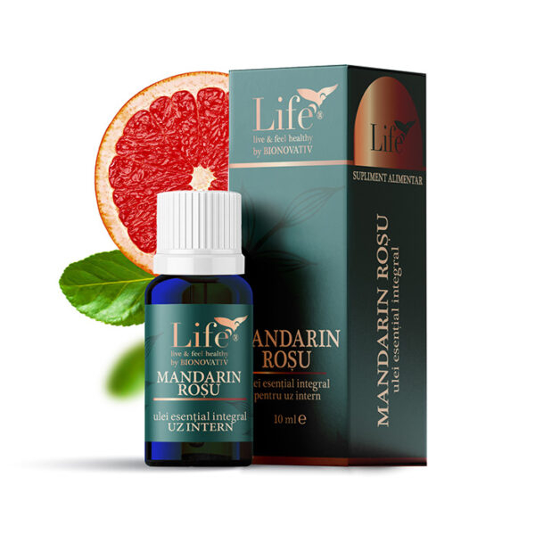 Mandarin roșu ulei esential integral 10ml uz intern, Bionovativ [1]