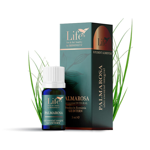 Palmarosa ulei esential integral 5ml, uz intern, Bionovativ [1]