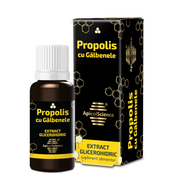 Propolis cu Gălbenele extract glicerohidric 30ml, ApicolScience [1]