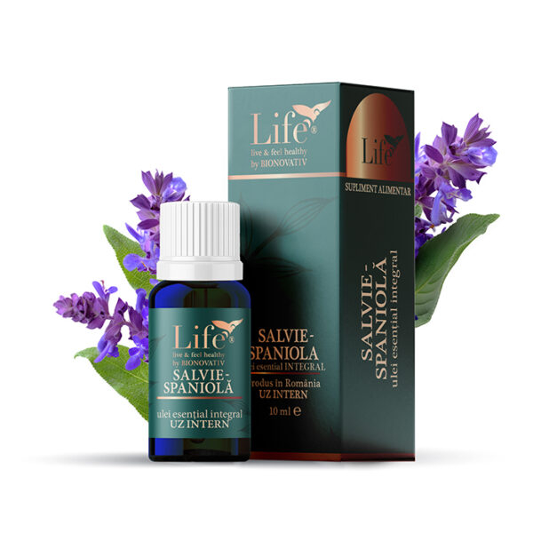 Salvie Spaniolă ulei esential integral 10ml, uz intern, Bionovativ [1]