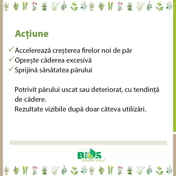 Șampon tratament împotriva căderii părului Clear and Healthy, 200ml, BIOS Mineral Plant [2]