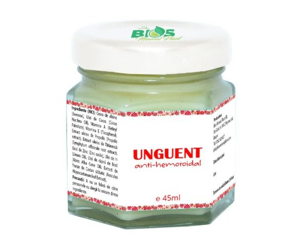Unguent anti-hemoroidal 45ml, BIOS Mineral Plant [1]