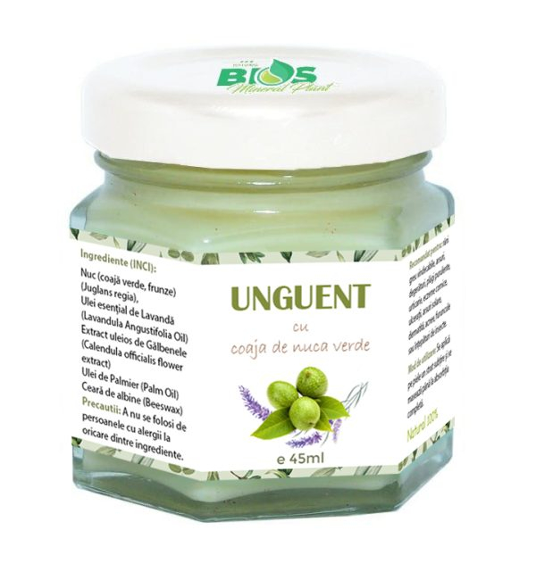 Unguent cu coaja de nuca verde, 100% natural, 45ml, BIOS Mineral Plant [1]