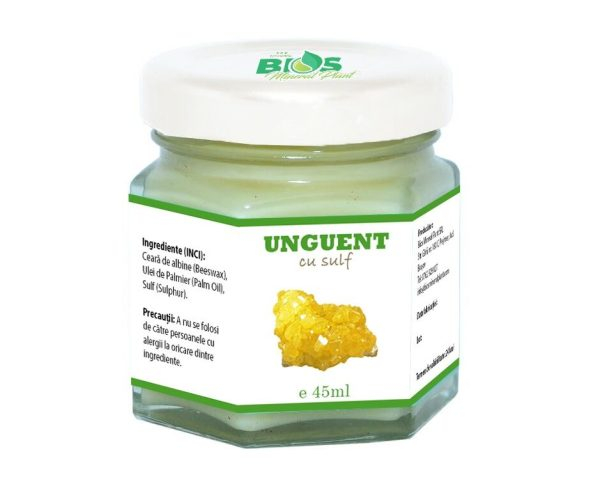 Unguent cu Sulf, 100% natural, 45ml, BIOS Mineral Plant [1]