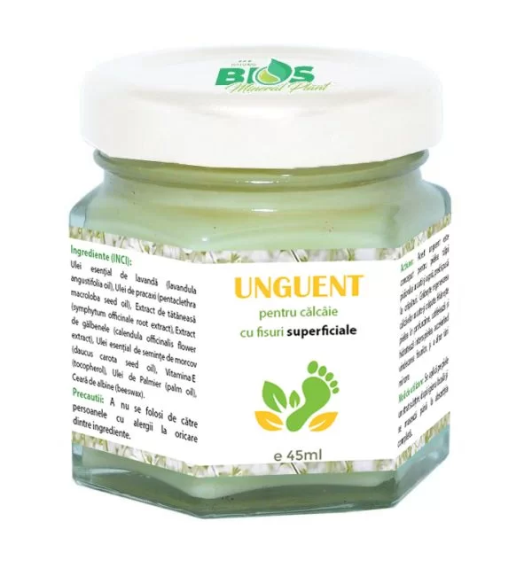 Unguent pentru călcâie cu fisuri superficiale, 100% natural, 45ml, BIOS Mineral Plant [1]