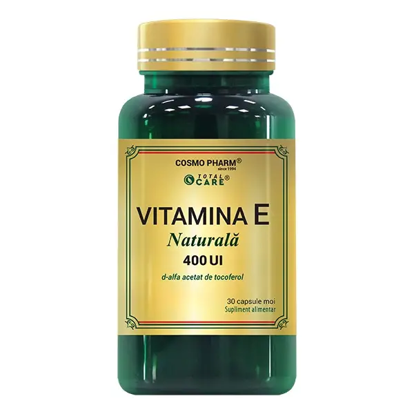 Vitamina E Naturala 400 UI D-Alfa Tocoferol, 30 capsule, Cosmopharm [1]