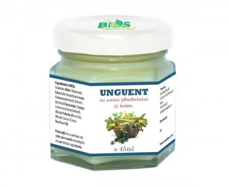 Unguente - Unguent cu untul pamantului si hrean, 100% natural, 45ml, BIOS Mineral Plant