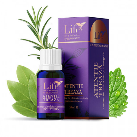 Calm și relaxare, somn odihnitor - Atenție trează, combinatie de uleiuri esentiale 10ml uz intern, Bionovativ