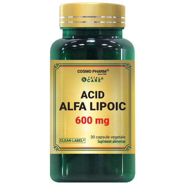 Antiinflamatoare - Acid Alfa Lipoic 600mg, 30cps, Cosmopharm