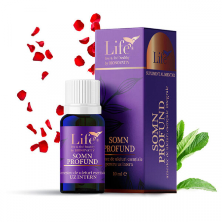 Calm și relaxare, somn odihnitor - Somn Profund, combinatie de uleiuri esentiale 10ml uz intern, Bionovativ