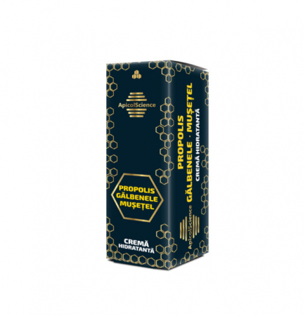Apicole - Cremă hidratantă cu propolis, gălbenele și mușețel 50ml, ApicolScience
