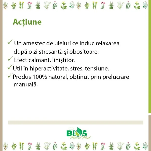 Ulei solid de masaj Relax, calmant, linistitor, 100% natural, 150ml, BIOS Mineral Plant [2]