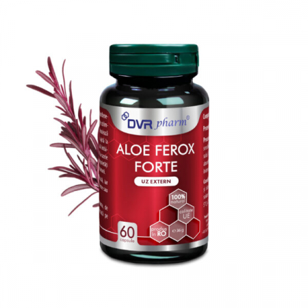 Cosmetice și frumusețe - Aloe Ferox Forte 60 capsule uz extern, DVR Pharm