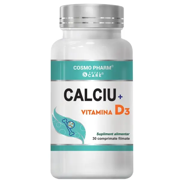 Cosmopharm - Calciu + Vitamina D3, 30 comprimate, CosmoPharm