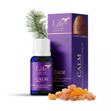 Calm și relaxare, somn odihnitor - Calm, combinatie de uleiuri esentiale 10ml uz intern, Bionovativ