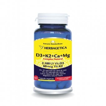 Sistem osos - Complex Natural D3+K2+Ca+Mg, Herbagetica