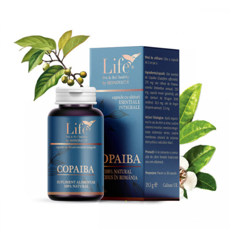 Sănătate cardio-vasculară - Copaiba 30 capsule cu uleiuri esentiale, Bionovativ