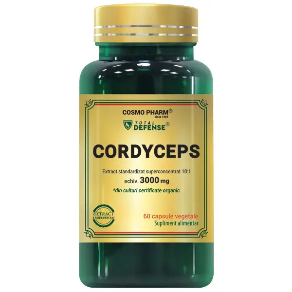 Energie, vitalitate - Cordyceps 300mg, 60 capsule, Cosmopharm