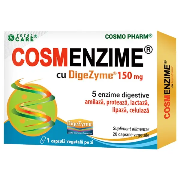 Digestie sănătoasă - Cosmenzime Digezyme 150mg, 20 capsule, Cosmopharm
