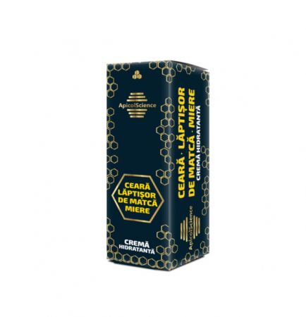 Apicole - Cremă hidratantă cu ceară, lăptișor de matcă și miere 50ml, ApicolScience