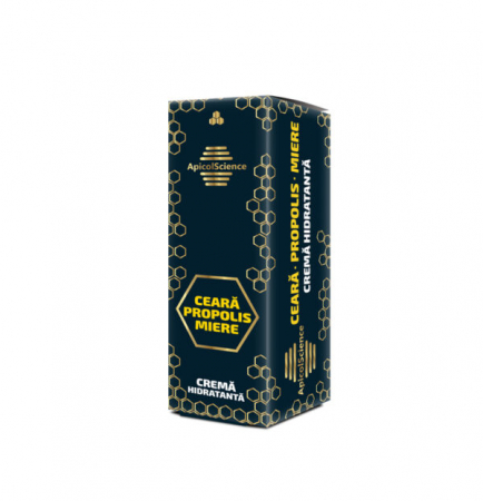 Apicole - Cremă hidratantă cu ceară, propolis și miere 50ml, ApicolScience