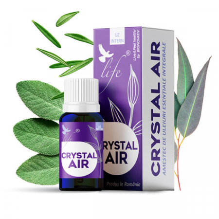 Sistem respirator - Crystal Air, combinatie de uleiuri esentiale 10ml uz intern, Bionovativ