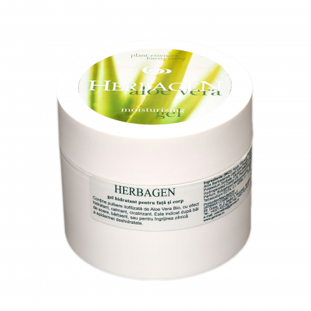 Herbagen - Gel hidratant cu extract de aloe vera, 150ml, Herbagen