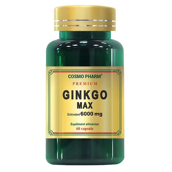 Sistem nervos și memorie - Ginkgo Max 120mg,60 capsule, Cosmopharm
