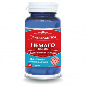 Detoxifiere - Hemato Detox 60 capsule, Herbagetica