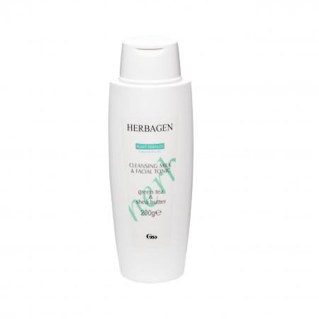 Cosmetice și frumusețe - Lapte demachiant și tonic facial cu unt de shea și extract de ceai verde, 200g, Herbagen