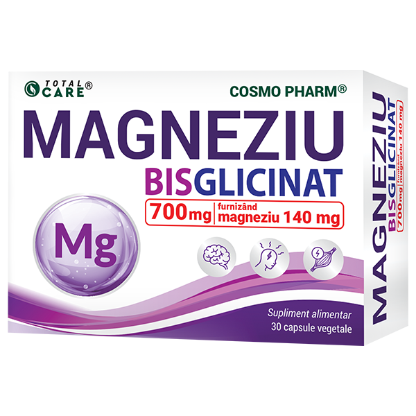 Sistem nervos și memorie - Magneziu bisglicinat 30 capsule, Cosmopharm