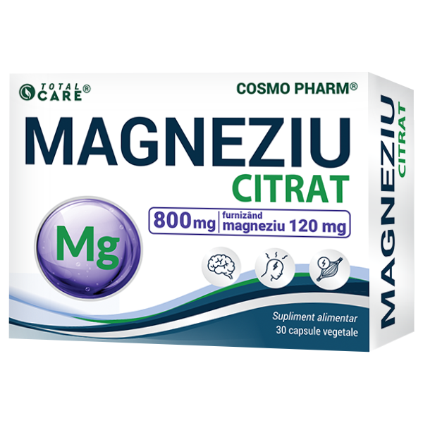 Sistem osos - Magneziu Citrat 800mg, 30 capsule, Cosmopharm