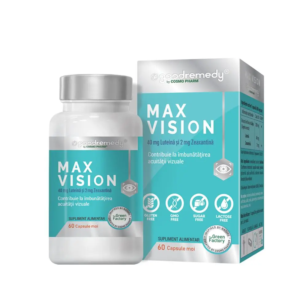 Sănătate oculară - Max Vision 40mg, 60 capsule, Cosmopharm