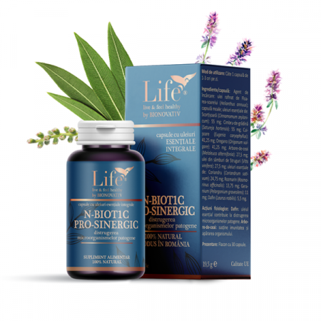 Imunitate - N-BIOT1C Pro-Sinergic 30 capsule cu uleiuri esentiale, Bionovativ