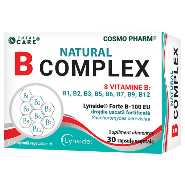 Anemii - Natural B Complex 30 capsule, Cosmopharm