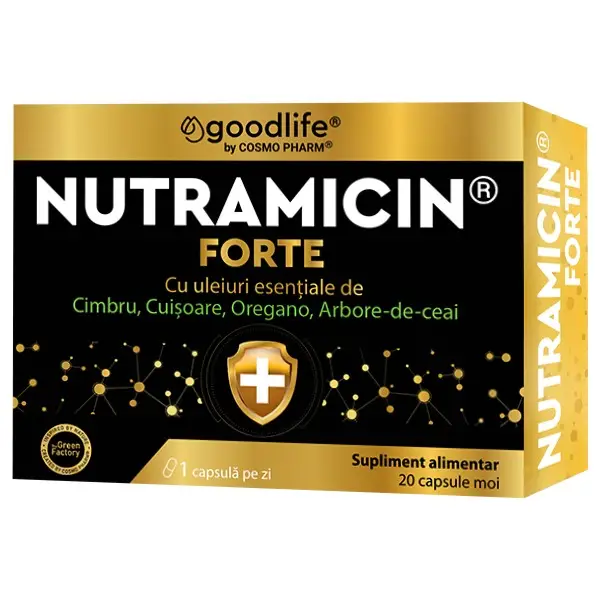 Digestie sănătoasă - Nutramicin Forte, 20 capsule moi, Cosmopharm