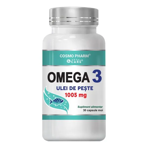 Sănătate oculară - Omega 3 Ulei de Pește 1005mg, 30cps, Cosmopharm