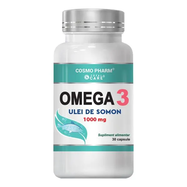 Sistem nervos și memorie - Omega 3 Ulei de Somon, 1000mg, 30cps, Cosmopharm