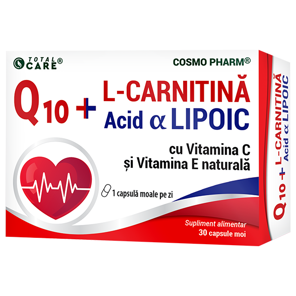 Sistem nervos și memorie - Q10 + L-Carnitina + Acid Alfa Lipoic, 30 capsule, Cosmopharm