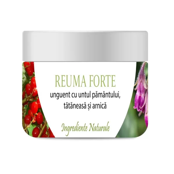 BIOS Mineral Plant - Reuma Forte - Unguent cu untul pamantului, tataneasa si arnica, 100% natural, 150ml, BIOS Mineral Plant
