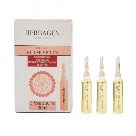 Cosmetice și frumusețe - Ser filler instant cu microsfere de acid hialuronic, 30ml, Herbagen