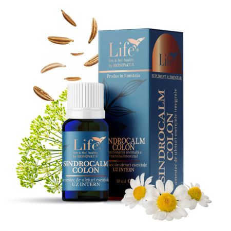 Sănătatea intestinelor - Sindrocalm Colon, combinatie de uleiuri esentiale integrale 10ml uz intern, Bionovativ