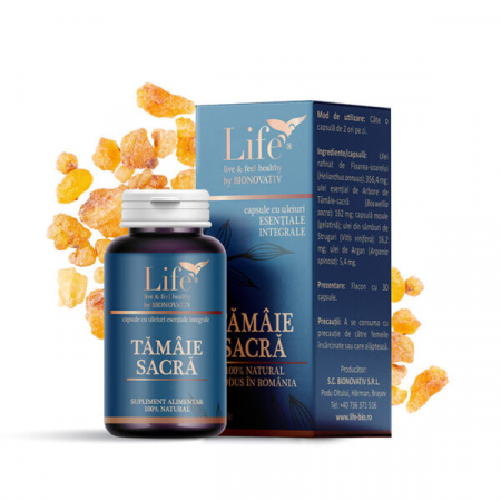 Sănătate cardio-vasculară - Tămâie Sacră 30 capsule cu uleiuri esentiale, Bionovativ