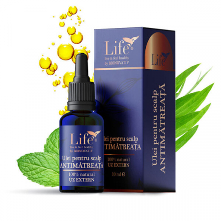 Cosmetice și frumusețe - Ulei pentru scalp anti-mătreață 10ml, Bionovativ